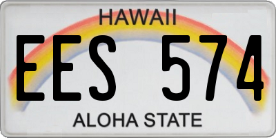 HI license plate EES574