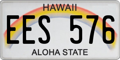 HI license plate EES576
