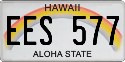 HI license plate EES577