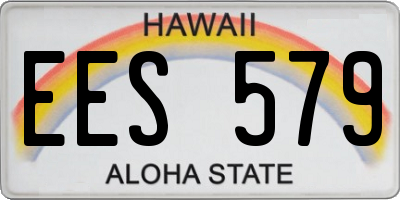 HI license plate EES579