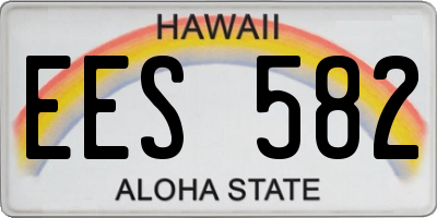 HI license plate EES582