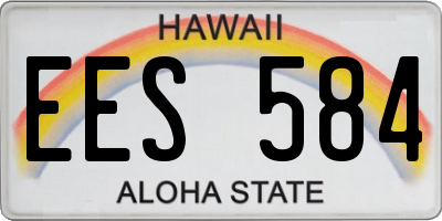 HI license plate EES584