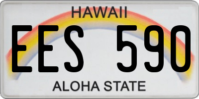 HI license plate EES590