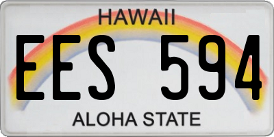 HI license plate EES594