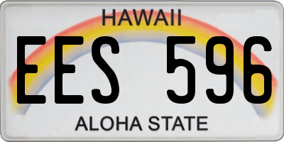 HI license plate EES596