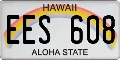 HI license plate EES608