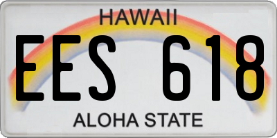 HI license plate EES618