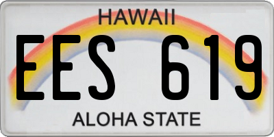 HI license plate EES619