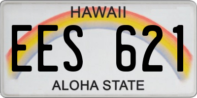 HI license plate EES621