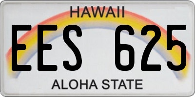 HI license plate EES625