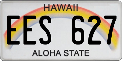 HI license plate EES627