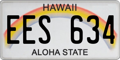 HI license plate EES634