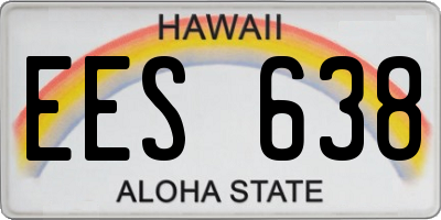 HI license plate EES638