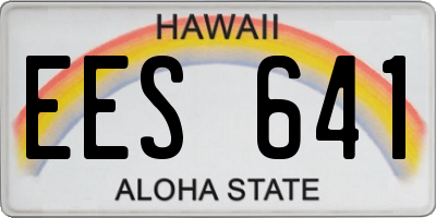 HI license plate EES641