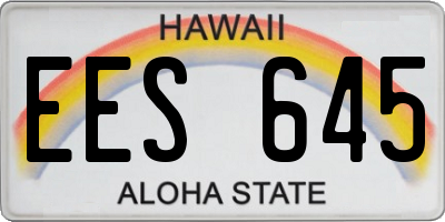 HI license plate EES645