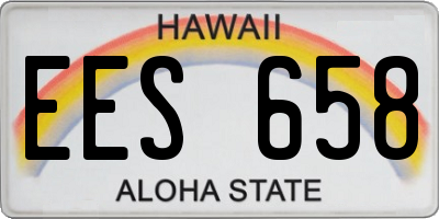HI license plate EES658