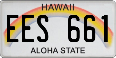 HI license plate EES661
