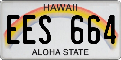 HI license plate EES664