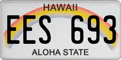 HI license plate EES693
