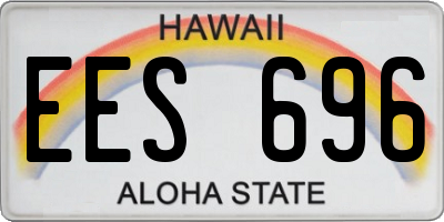 HI license plate EES696