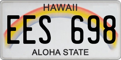 HI license plate EES698