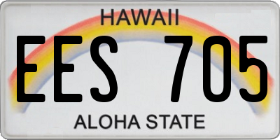 HI license plate EES705