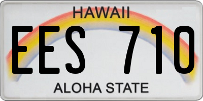 HI license plate EES710