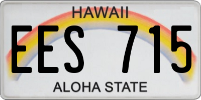 HI license plate EES715