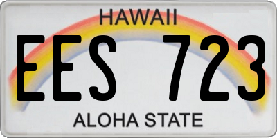 HI license plate EES723