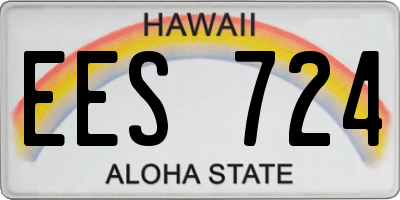 HI license plate EES724