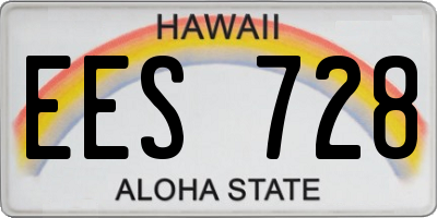 HI license plate EES728