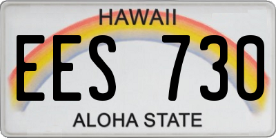 HI license plate EES730