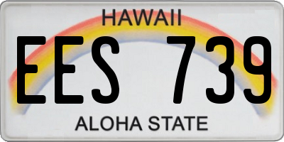 HI license plate EES739