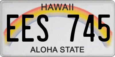 HI license plate EES745