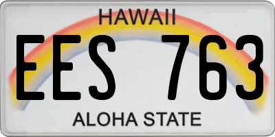 HI license plate EES763