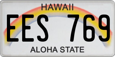 HI license plate EES769
