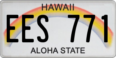 HI license plate EES771