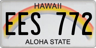 HI license plate EES772