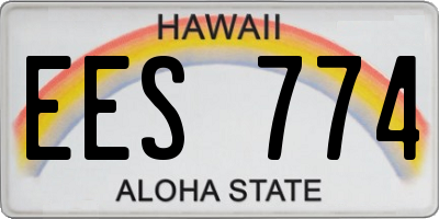 HI license plate EES774