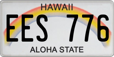HI license plate EES776