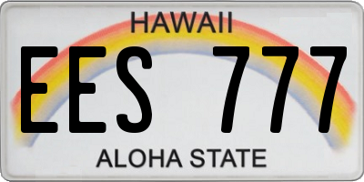 HI license plate EES777