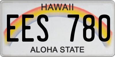 HI license plate EES780