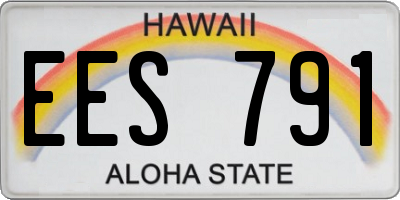 HI license plate EES791