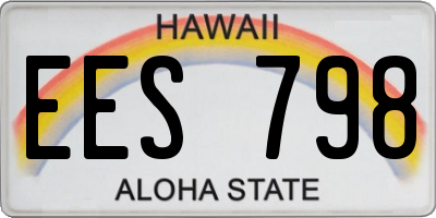 HI license plate EES798