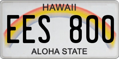 HI license plate EES800