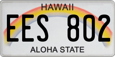 HI license plate EES802