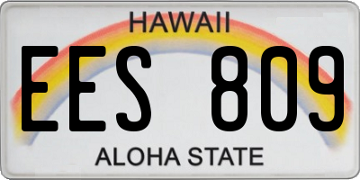 HI license plate EES809