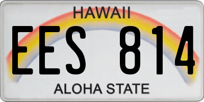 HI license plate EES814