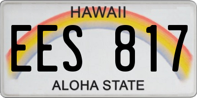 HI license plate EES817