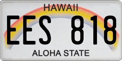 HI license plate EES818